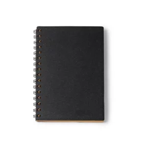 Libreta A5 Stamina Nusax 1627, negro, vista frontal de la cubierta