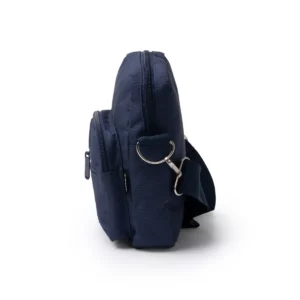 Bandolera RPET 600D Stamina Menez 1634, marino, vista lateral de la bandolera