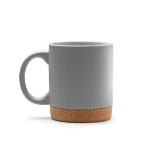Taza con base de corcho Stamina Nurix 1637, gris, vista frontal del producto
