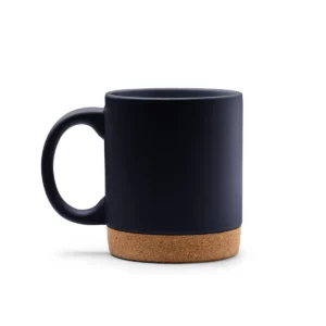 Taza con base de corcho Stamina Nurix 1637, marino, vista frontal del producto