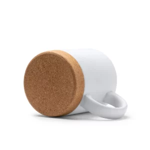 Taza con base de corcho Stamina Banket 1638, blanco, detalle de la base de corcho