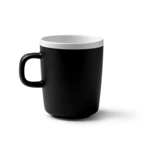 Taza de cerámica mate Stamina Cartux 1639, negro, vista frontal del producto