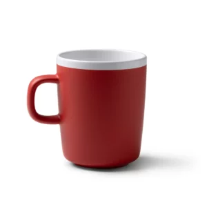 Taza de cerámica mate Stamina Cartux 1639, rojo, vista frontal del producto