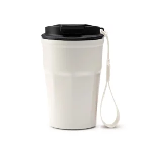 Vaso térmico Stamina Keury 1644, blanco vintage, vista frontal del producto