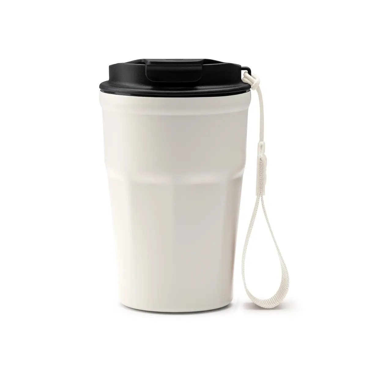 Vaso térmico Stamina Keury 1644 1 Vaso térmico Stamina Keury 1644, blanco vintage, vista frontal del producto