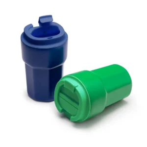 Vaso térmico Stamina Oster 1645, vista conjunta de dos colores del vaso