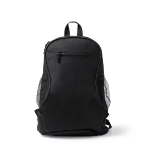 Mochila de RPET Stamina Bamba 1672, negro vigoré, vista frontal de la mochila