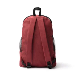 Mochila de RPET Stamina Bamba 1672, rojo vigoré, vista posterior de la mochila