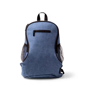 Mochila de RPET Stamina Bamba 1672, dénim vigoré, vista frontal de la mochila