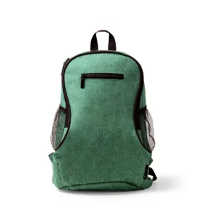 Mochila de RPET Stamina Bamba 1672, verde vigoré, vista frontal de la mochila
