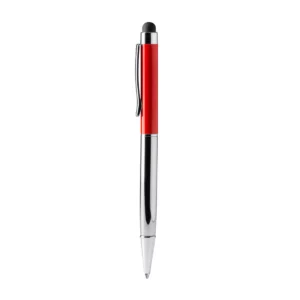 Bolígrafo con puntero Stamina Bravos 1678, rojo, vista frontal del bolígrafo