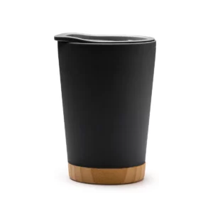 Vaso de doble pared Stamina Mirin 1686, negro, vista frontal del producto