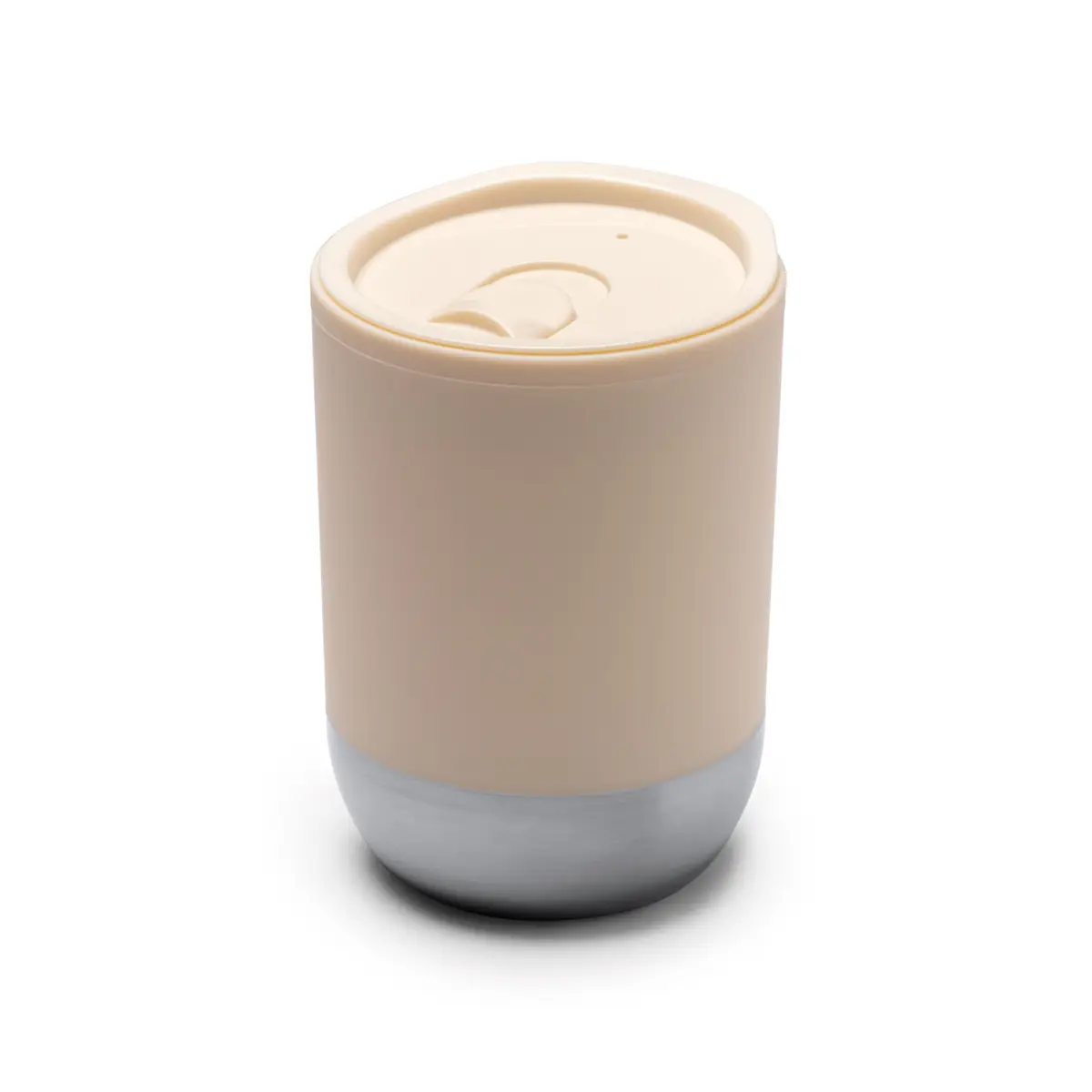 Vaso de doble pared Stamina Linde 1687 4 Vaso de doble pared Stamina Linde 1687, beige, vista superior del vaso cerrado en perspectiva