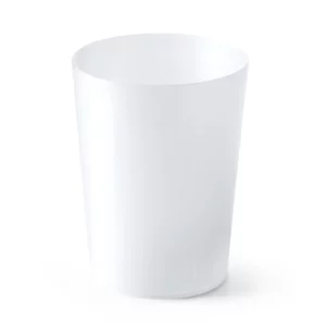 Pack de 10 vasos reutilizables Stamina Vagen 1695, transparente, vista superior del vaso en perspectiva
