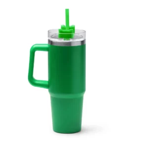 Taza térmica Stamina Kranston 1709, verde helecho, vista frontal del producto