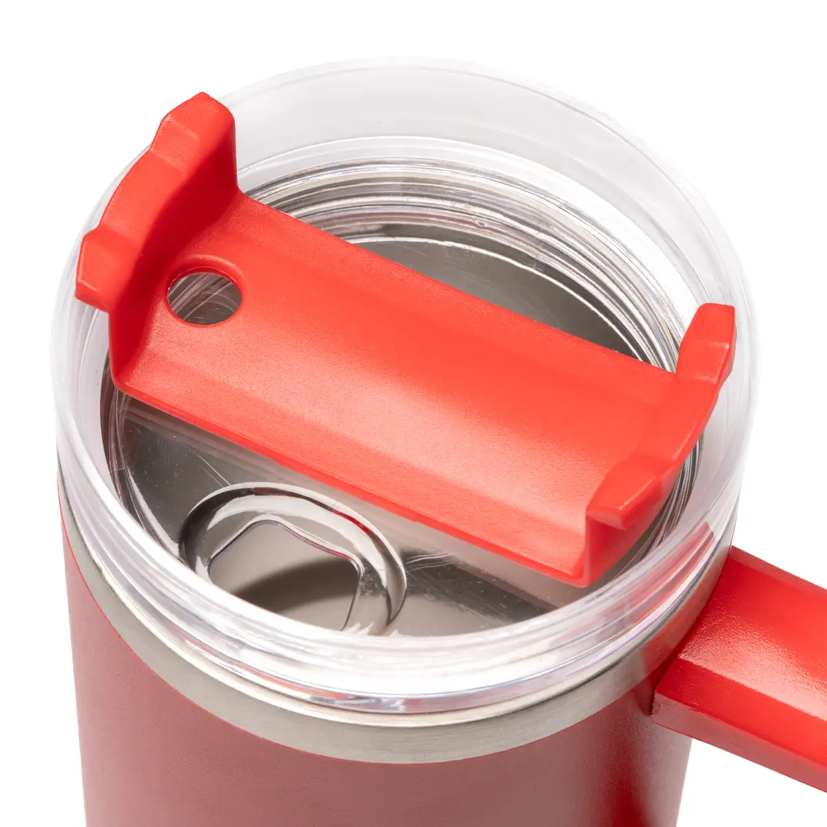 Taza térmica Stamina Kranston 1709 9 Taza térmica Stamina Kranston 1709, rojo, detalle de la tapa y de su abertura