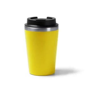 Vaso de doble pared Stamina Horan 1728, amarillo, vista frontal del producto
