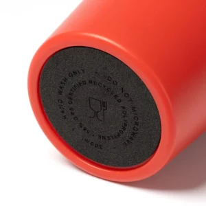 Vaso de doble pared Stamina Horan 1728, rojo, detalle de la base del vaso