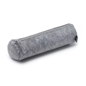 Estuche de fieltro Stamina Rayk 1740, gris, vista en perspectiva del estuche cilíndrico