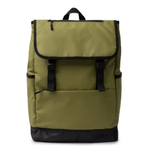 Mochila con solapa Stamina Trois 1743, verde oscuro, vista frontal de la mochila