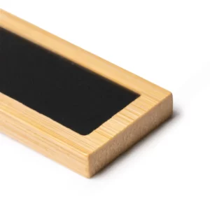 Llavero de bambú Stamina Kraus 1750, diseño redondo, detalle del llavero