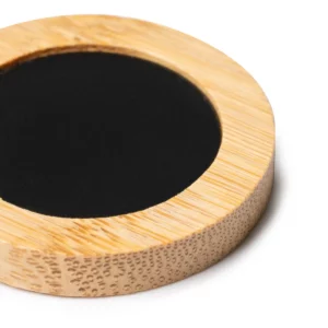 Llavero de bambú Stamina Kraus 1750, diseño redondo, detalle del llavero