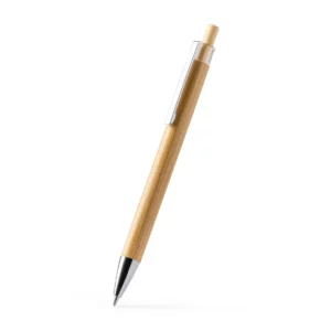 Bolígrafo de bambú Stamina Fike 1764, crudo, vista del bolígrafo en perspectiva