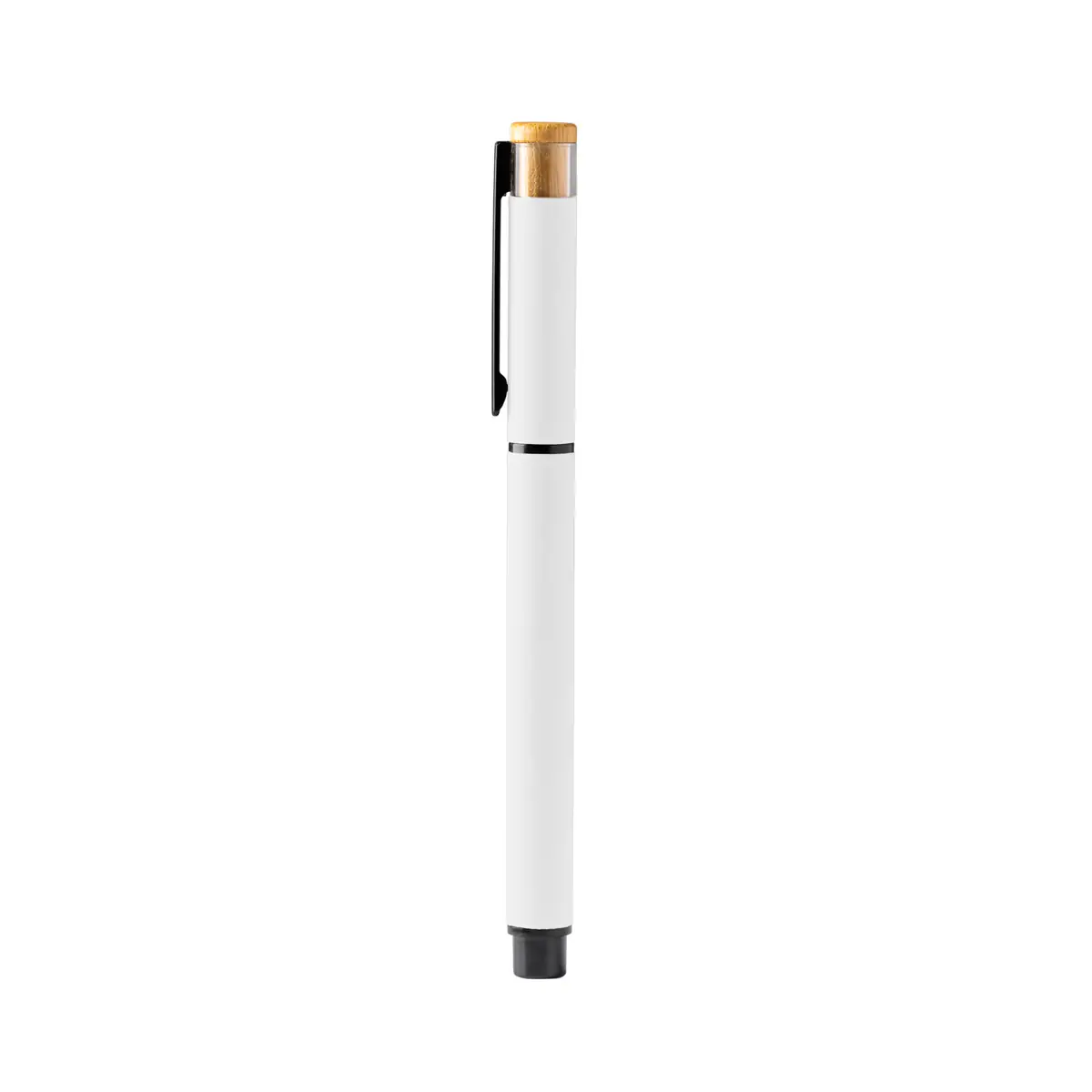 Roller de aluminio reciclado Stamina Lindberg 1767 1 Roller de aluminio reciclado Stamina Lindberg 1767, blanco, vista frontal del bolígrafo