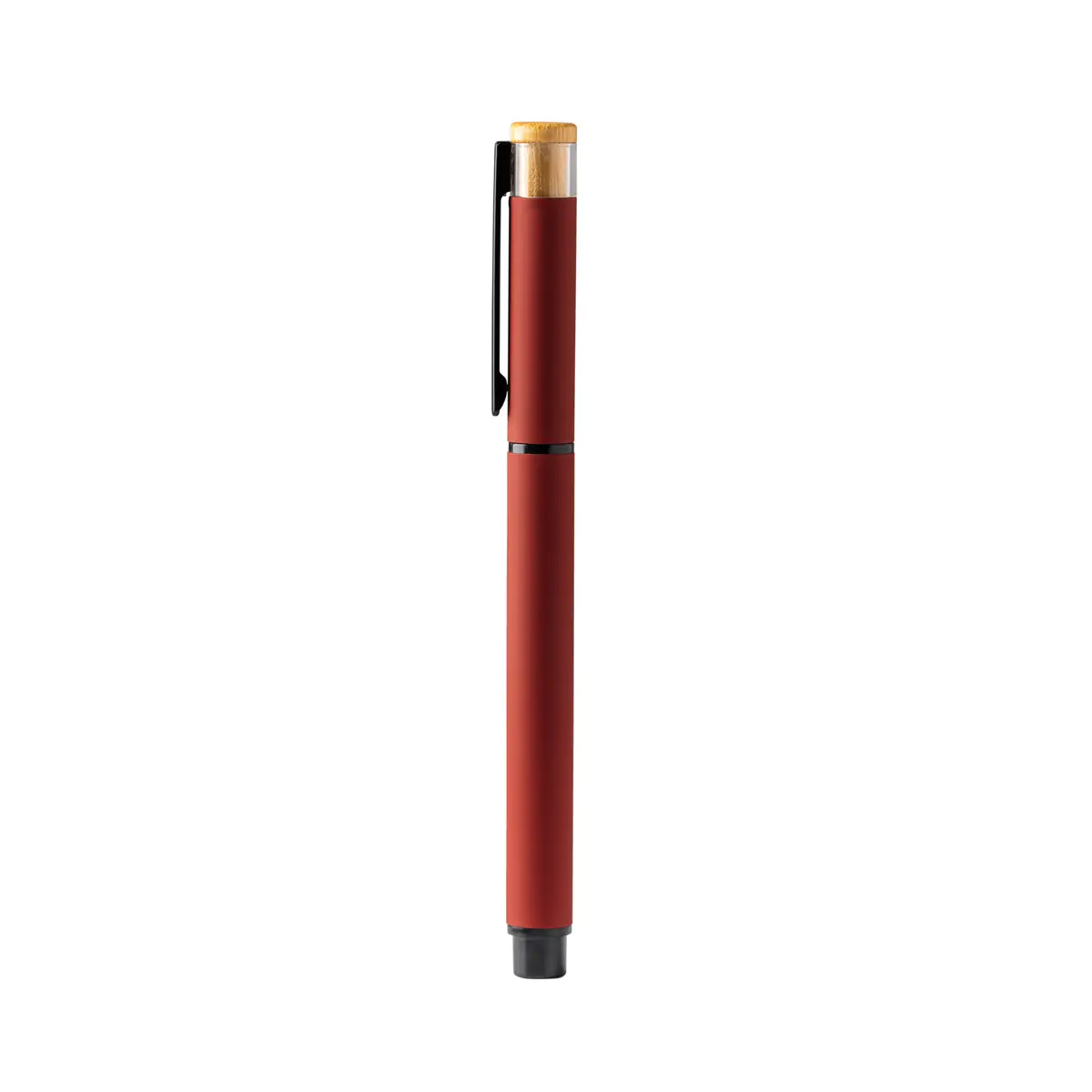Roller de aluminio reciclado Stamina Lindberg 1767 7 Roller de aluminio reciclado Stamina Lindberg 1767, rojo oscuro, vista frontal del bolígrafo
