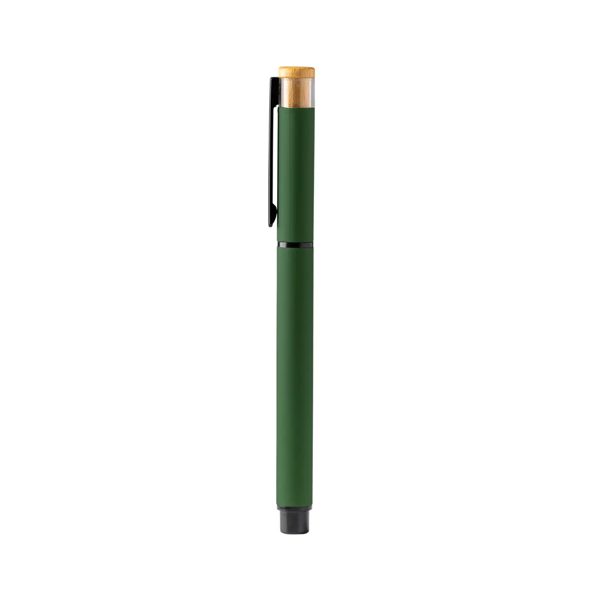 Roller de aluminio reciclado Stamina Lindberg 1767 8 Roller de aluminio reciclado Stamina Lindberg 1767, verde oscuro, vista frontal del bolígrafo