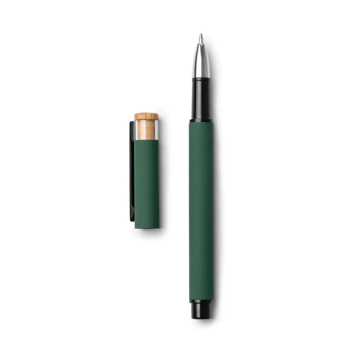 Roller de aluminio reciclado Stamina Lindberg 1767 6 Roller de aluminio reciclado Stamina Lindberg 1767, verde oscuro, vista del roller abierto con la tapa al lado