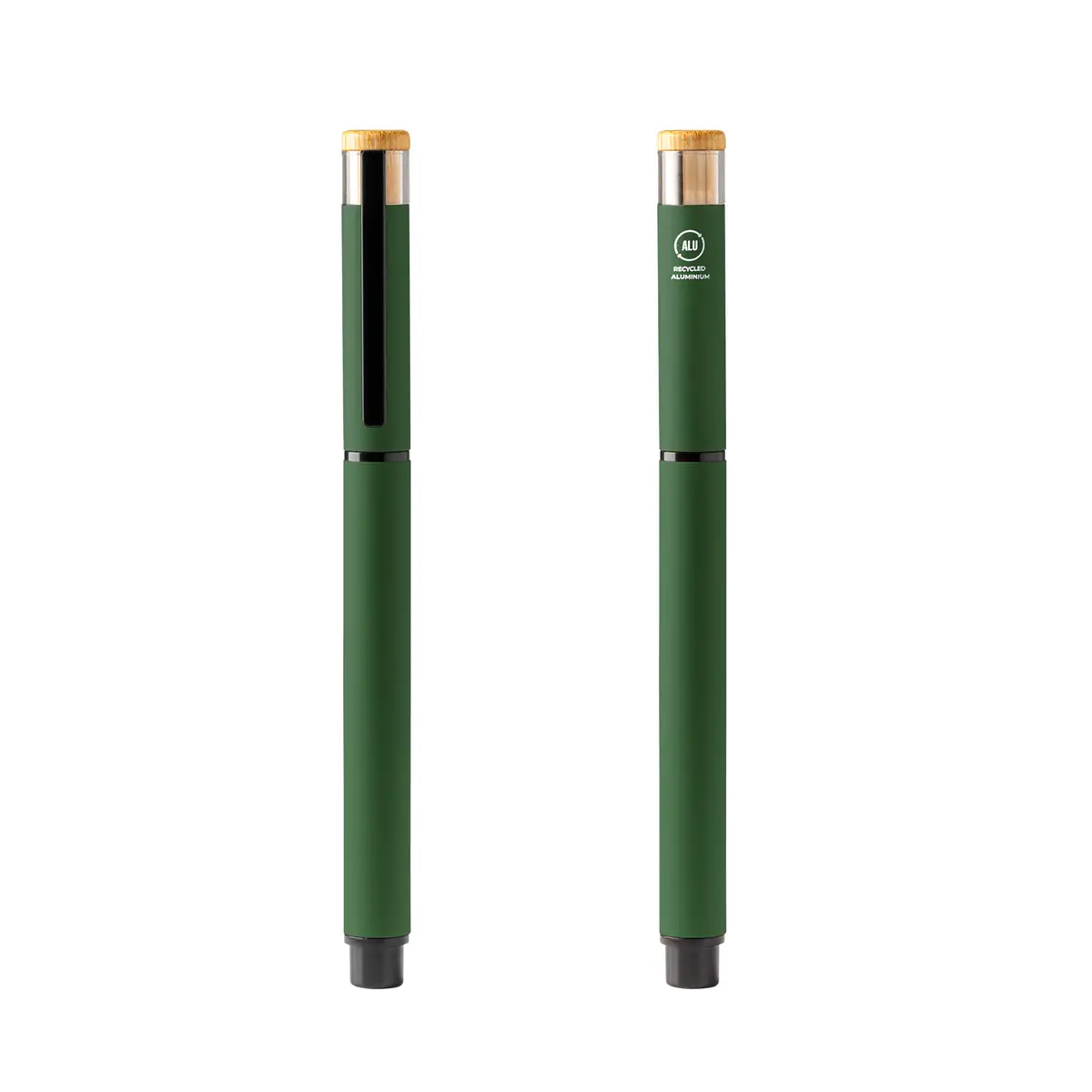 Roller de aluminio reciclado Stamina Lindberg 1767 4 Roller de aluminio reciclado Stamina Lindberg 1767, verde oscuro, vista frontal y posterior del mismo modelo