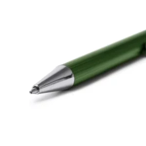Bolígrafo con puntero Stamina Garet 1770, verde helecho, detalle de la punta y el agarre biselado