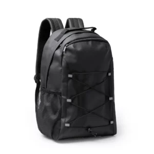 Mochila con cuerdas Stamina Kansas 1780, negro, vista de la mochila en perspectiva