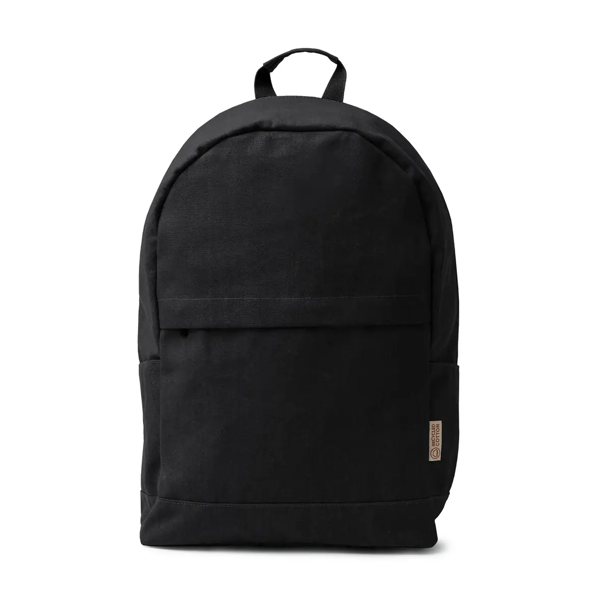 Mochila de algodón reciclado Stamina Sumit 1781 2 Mochila de algodón reciclado Stamina Sumit 1781, negro, vista frontal de la mochila