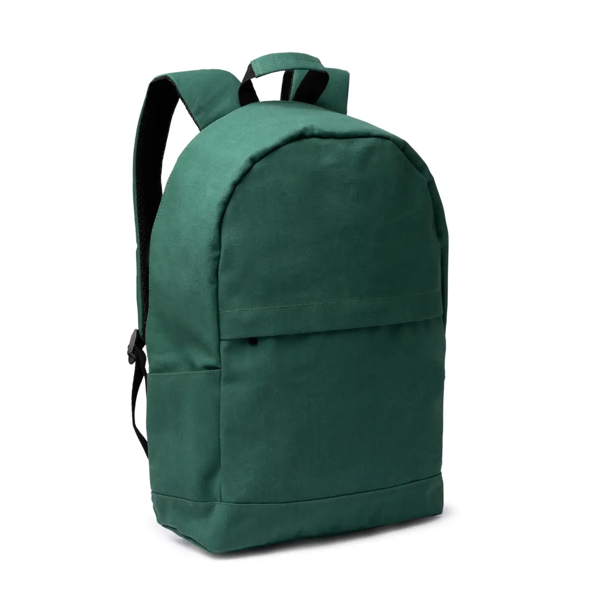 Mochila de algodón reciclado Stamina Sumit 1781 5 Mochila de algodón reciclado Stamina Sumit 1781, verde oscuro, vista de la mochila en perspectiva