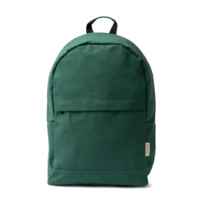 Mochila de algodón reciclado Stamina Sumit 1781, verde oscuro, vista frontal de la mochila