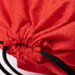 Mochila de cuerdas Stamina Creek 1785, rojo, detalle de las cuerdas y del tejido