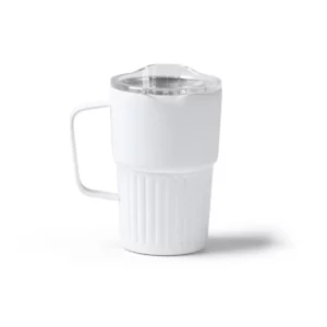 Taza térmica Stamina Nubex 1794, blanco, vista frontal del producto
