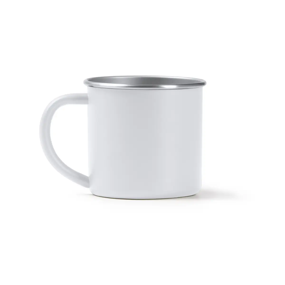 Taza de acero reciclado Stamina Dunas 1798 1 Taza de acero reciclado Stamina Dunas 1798, blanco, vista frontal del producto