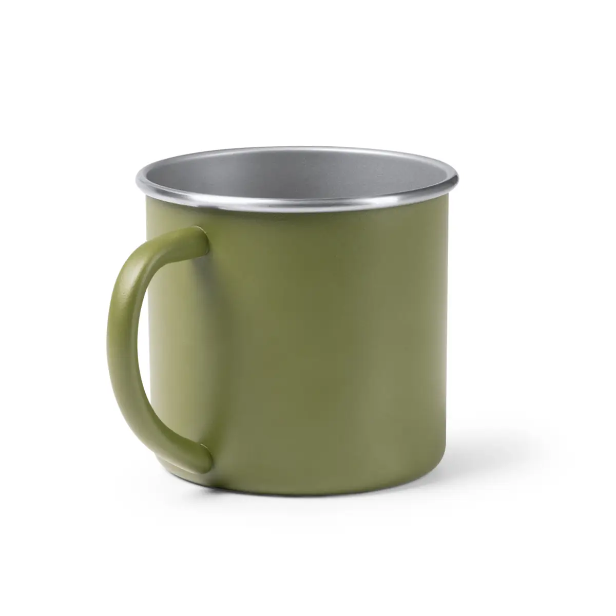 Taza de acero reciclado Stamina Dunas 1798 6 Taza de acero reciclado Stamina Dunas 1798, verde oscuro, vista de la taza en perspectiva