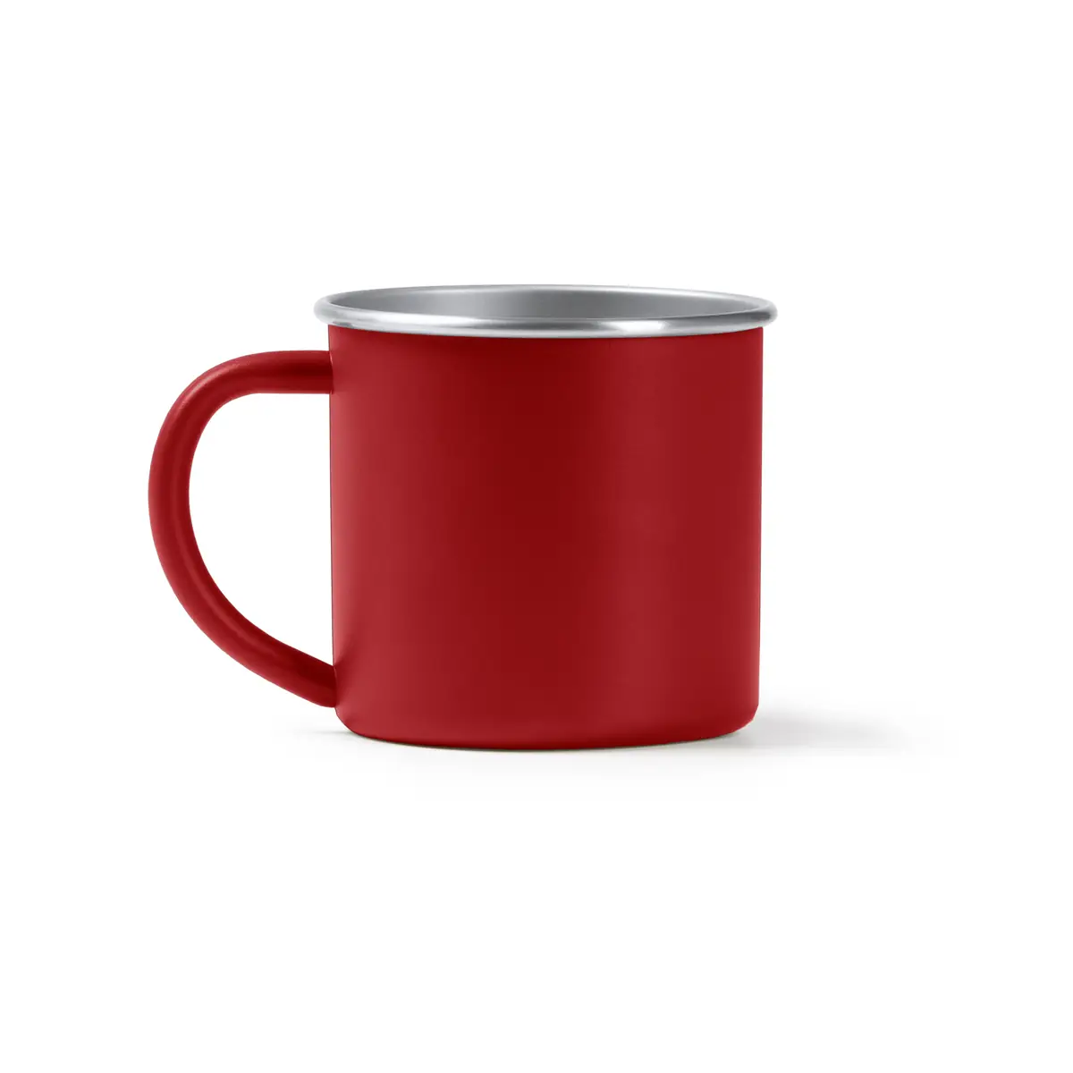 Taza de acero reciclado Stamina Dunas 1798 2 Taza de acero reciclado Stamina Dunas 1798, rojo, vista frontal del producto