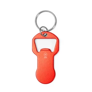 Llavero abridor moneda Stamina Tagan 1799, rojo, vista frontal del llavero
