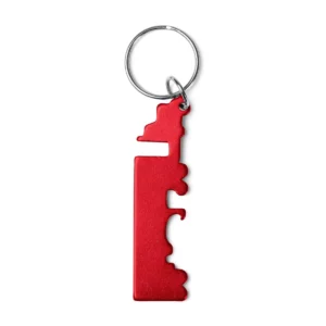 Llavero abridor camión Stamina Brebel 1802, rojo, vista frontal del modelo