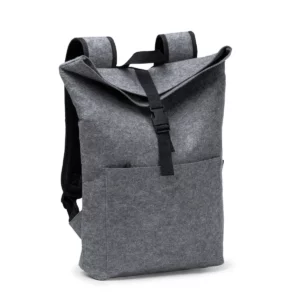 Mochila de fieltro reciclado Stamina Taipei 1805, gris, vista del producto en perspectiva