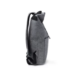 Mochila de fieltro reciclado Stamina Taipei 1805, gris, vista lateral de la mochila