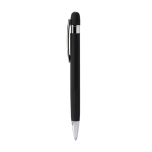 Bolígrafo de aluminio reciclado Stamina Endrik 1816, negro, vista frontal del bolígrafo