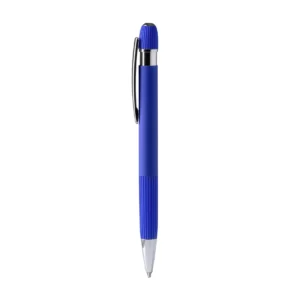 Bolígrafo de aluminio reciclado Stamina Endrik 1816, royal, vista frontal del bolígrafo