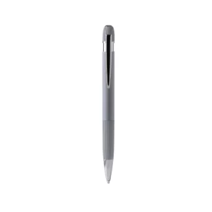 Bolígrafo de aluminio reciclado Stamina Endrik 1816, gris, vista de detalle del bolígrafo