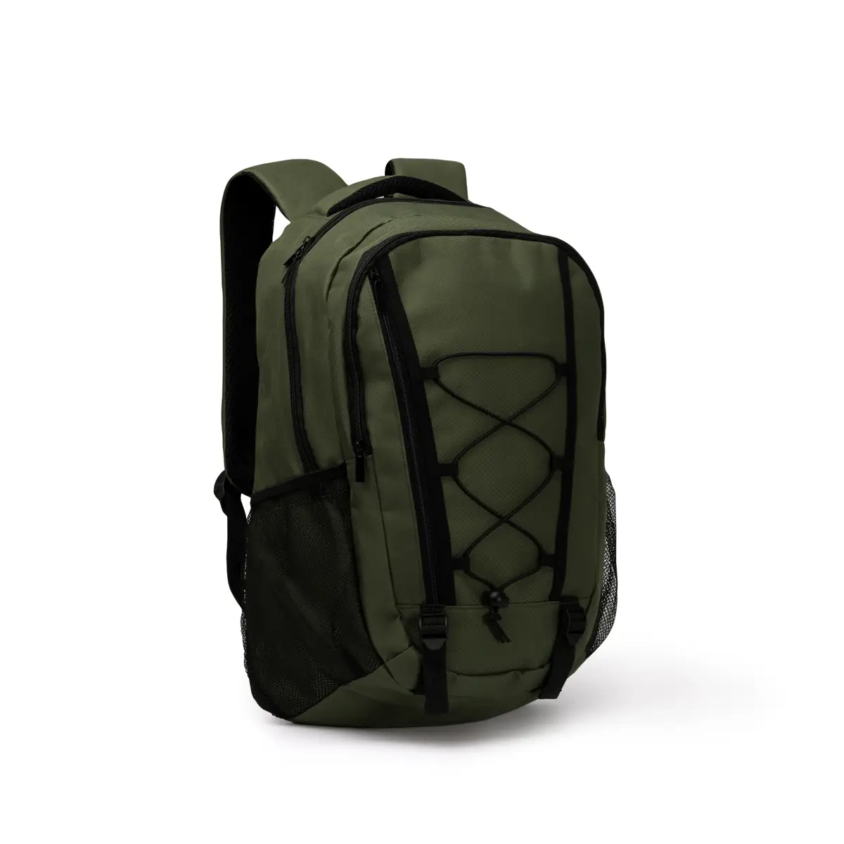 Mochila de doble compartimento Stamina Donker 1838 5 Mochila de doble compartimento Stamina Donker 1838, verde oscuro, vista de la mochila en perspectiva